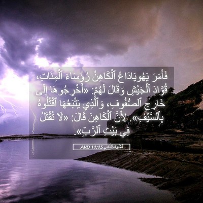 Picture 05 - اَلْمُلُوكِ ٱلثَّانِي 11:15 AVD - فَأَمَرَ يَهُويَادَاعُ - Bible Verse Picture