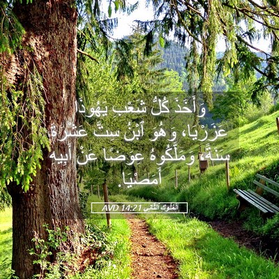 Picture 05 - اَلْمُلُوكِ ٱلثَّانِي 14:21 AVD - وَأَخَذَ كُلُّ شَعْبِ - Bible Verse Picture