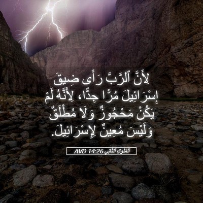 Picture 05 - اَلْمُلُوكِ ٱلثَّانِي 14:26 AVD - لِأَنَّ ٱلرَّبَّ رَأَى - Bible Verse Picture