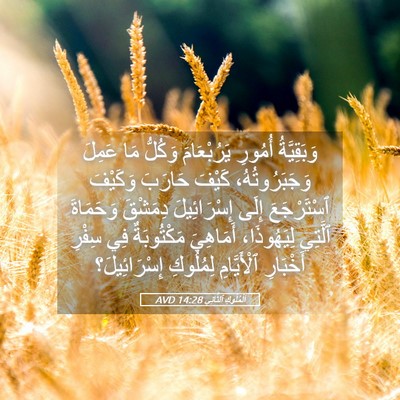 Picture 05 - اَلْمُلُوكِ ٱلثَّانِي 14:28 AVD - وَبَقِيَّةُ أُمُورِ - Bible Verse Picture
