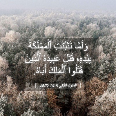 Picture 05 - اَلْمُلُوكِ ٱلثَّانِي 14:5 AVD - وَلَمَّا تَثَبَّتَتِ - Bible Verse Picture