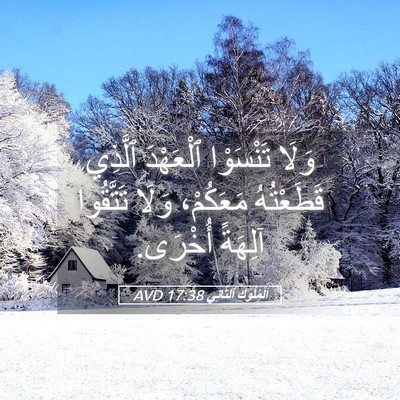 Picture 05 - اَلْمُلُوكِ ٱلثَّانِي 17:38 AVD - وَلَا تَنْسَوْا ٱلْعَهْدَ - Bible Verse Picture
