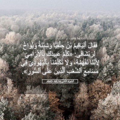 Picture 05 - اَلْمُلُوكِ ٱلثَّانِي 18:26 AVD - فَقَالَ أَلِيَاقِيمُ بْنُ - Bible Verse Picture