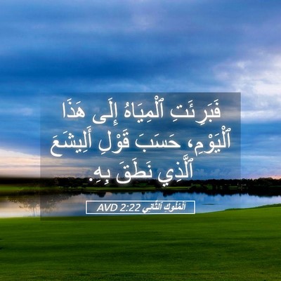 Picture 05 - اَلْمُلُوكِ ٱلثَّانِي 2:22 AVD - فَبَرِئَتِ ٱلْمِيَاهُ - Bible Verse Picture