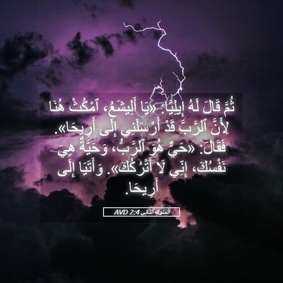 Picture 05 - اَلْمُلُوكِ ٱلثَّانِي 2:4 AVD - ثُمَّ قَالَ لَهُ - Bible Verse Picture
