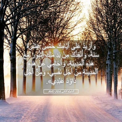 Picture 05 - اَلْمُلُوكِ ٱلثَّانِي 20:6 AVD - وَأَزِيدُ عَلَى - Bible Verse Picture