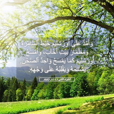 Picture 05 - اَلْمُلُوكِ ٱلثَّانِي 21:13 AVD - وَأَمُدُّ عَلَى - Bible Verse Picture