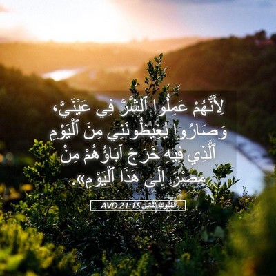 Picture 05 - اَلْمُلُوكِ ٱلثَّانِي 21:15 AVD - لِأَنَّهُمْ عَمِلُوا - Bible Verse Picture
