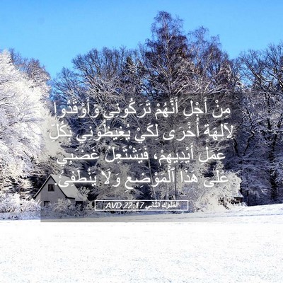 Picture 05 - اَلْمُلُوكِ ٱلثَّانِي 22:17 AVD - مِنْ أَجْلِ أَنَّهُمْ - Bible Verse Picture