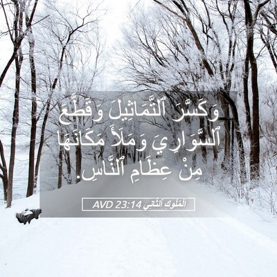 Picture 05 - اَلْمُلُوكِ ٱلثَّانِي 23:14 AVD - وَكَسَّرَ ٱلتَّمَاثِيلَ - Bible Verse Picture