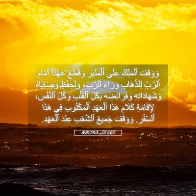 Picture 05 - اَلْمُلُوكِ ٱلثَّانِي 23:3 AVD - وَوَقَفَ ٱلْمَلِكُ عَلَى - Bible Verse Picture