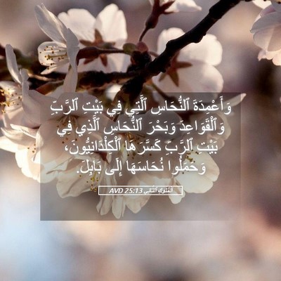 Picture 05 - اَلْمُلُوكِ ٱلثَّانِي 25:13 AVD - وَأَعْمِدَةَ ٱلنُّحَاسِ - Bible Verse Picture