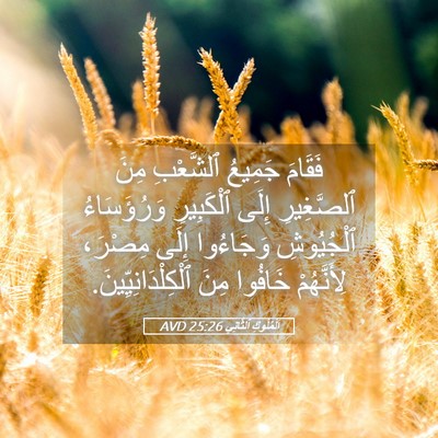 Picture 05 - اَلْمُلُوكِ ٱلثَّانِي 25:26 AVD - فَقَامَ جَمِيعُ ٱلشَّعْبِ - Bible Verse Picture
