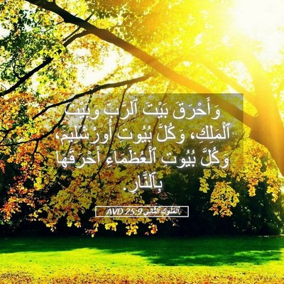 Picture 05 - اَلْمُلُوكِ ٱلثَّانِي 25:9 AVD - وَأَحْرَقَ بَيْتَ - Bible Verse Picture