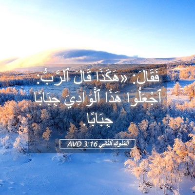 Picture 05 - اَلْمُلُوكِ ٱلثَّانِي 3:16 AVD - فَقَالَ: «هَكَذَا قَالَ - Bible Verse Picture