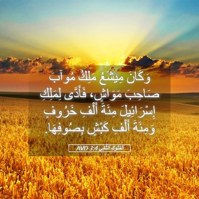 Picture 05 - اَلْمُلُوكِ ٱلثَّانِي 3:4 AVD - وَكَانَ مِيشَعُ مَلِكُ - Bible Verse Picture
