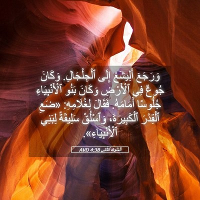 Picture 05 - اَلْمُلُوكِ ٱلثَّانِي 4:38 AVD - وَرَجَعَ أَلِيشَعُ إِلَى - Bible Verse Picture
