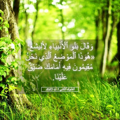 Picture 05 - اَلْمُلُوكِ ٱلثَّانِي 6:1 AVD - وَقَالَ بَنُو - Bible Verse Picture
