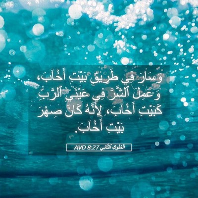 Picture 05 - اَلْمُلُوكِ ٱلثَّانِي 8:27 AVD - وَسَارَ فِي طَرِيقِ بَيْتِ - Bible Verse Picture
