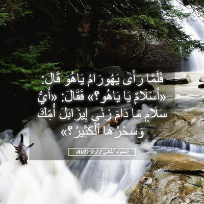 Picture 05 - اَلْمُلُوكِ ٱلثَّانِي 9:22 AVD - فَلَمَّا رَأَى يَهُورَامُ - Bible Verse Picture