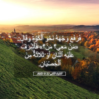 Picture 05 - اَلْمُلُوكِ ٱلثَّانِي 9:32 AVD - فَرَفَعَ وَجْهَهُ نَحْوَ - Bible Verse Picture