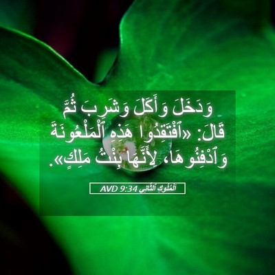 Picture 05 - اَلْمُلُوكِ ٱلثَّانِي 9:34 AVD - وَدَخَلَ وَأَكَلَ - Bible Verse Picture