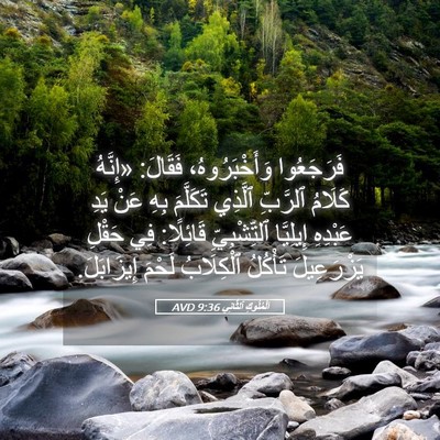 Picture 05 - اَلْمُلُوكِ ٱلثَّانِي 9:36 AVD - فَرَجَعُوا وَأَخْبَرُوهُ، - Bible Verse Picture