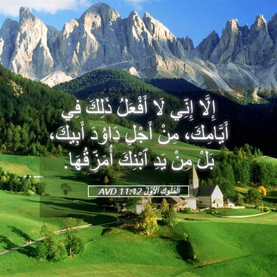 Picture 05 - اَلْمُلُوكِ ٱلْأَوَّلُ 11:12 AVD - إِلَّا إِنِّي لَا أَفْعَلُ - Bible Verse Picture