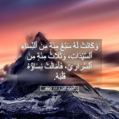 Picture 05 - اَلْمُلُوكِ ٱلْأَوَّلُ 11:3 AVD - وَكَانَتْ لَهُ سَبْعُ - Bible Verse Picture