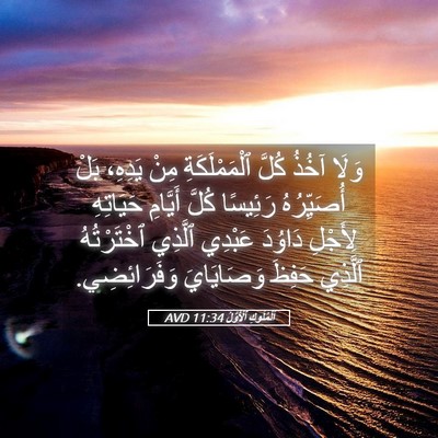 Picture 05 - اَلْمُلُوكِ ٱلْأَوَّلُ 11:34 AVD - وَلَا آخُذُ كُلَّ - Bible Verse Picture