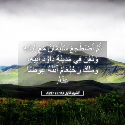 Picture 05 - اَلْمُلُوكِ ٱلْأَوَّلُ 11:43 AVD - ثُمَّ ٱضْطَجَعَ - Bible Verse Picture