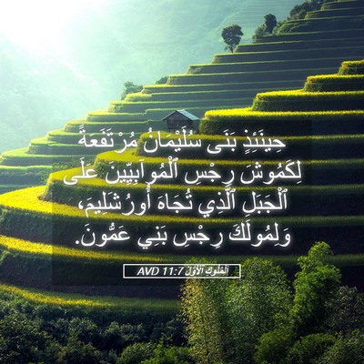 Picture 05 - اَلْمُلُوكِ ٱلْأَوَّلُ 11:7 AVD - حِينَئِذٍ بَنَى - Bible Verse Picture