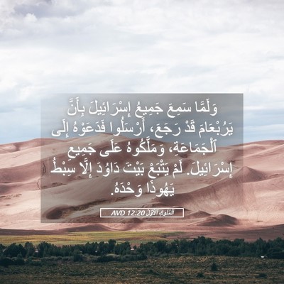 Picture 05 - اَلْمُلُوكِ ٱلْأَوَّلُ 12:20 AVD - وَلَمَّا سَمِعَ جَمِيعُ - Bible Verse Picture