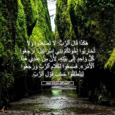 Picture 05 - اَلْمُلُوكِ ٱلْأَوَّلُ 12:24 AVD - هَكَذَا قَالَ ٱلرَّبُّ: - Bible Verse Picture