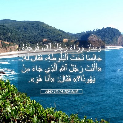 Picture 05 - اَلْمُلُوكِ ٱلْأَوَّلُ 13:14 AVD - وَسَارَ وَرَاءَ رَجُلِ - Bible Verse Picture