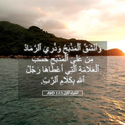 Picture 05 - اَلْمُلُوكِ ٱلْأَوَّلُ 13:5 AVD - وَٱنْشَقَّ ٱلْمَذْبَحُ - Bible Verse Picture