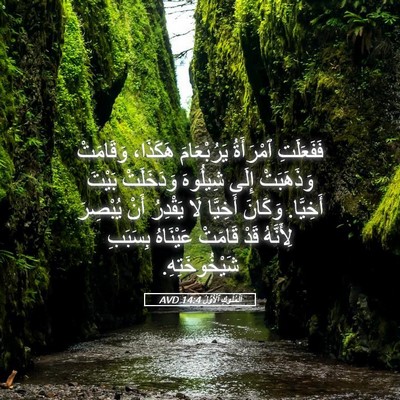 Picture 05 - اَلْمُلُوكِ ٱلْأَوَّلُ 14:4 AVD - فَفَعَلَتِ ٱمْرَأَةُ - Bible Verse Picture
