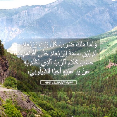 Picture 05 - اَلْمُلُوكِ ٱلْأَوَّلُ 15:29 AVD - وَلَمَّا مَلَكَ ضَرَبَ - Bible Verse Picture