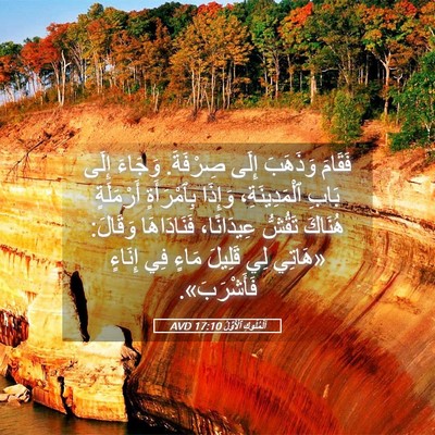 Picture 05 - اَلْمُلُوكِ ٱلْأَوَّلُ 17:10 AVD - فَقَامَ وَذَهَبَ إِلَى - Bible Verse Picture