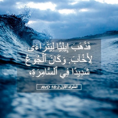 Picture 05 - اَلْمُلُوكِ ٱلْأَوَّلُ 18:2 AVD - فَذَهَبَ إِيلِيَّا - Bible Verse Picture