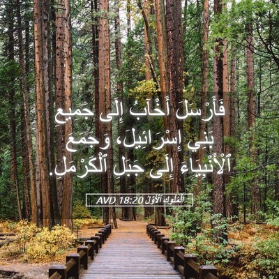 Picture 05 - اَلْمُلُوكِ ٱلْأَوَّلُ 18:20 AVD - فَأَرْسَلَ أَخْآبُ إِلَى - Bible Verse Picture