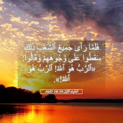 Picture 05 - اَلْمُلُوكِ ٱلْأَوَّلُ 18:39 AVD - فَلَمَّا رَأَى جَمِيعُ - Bible Verse Picture