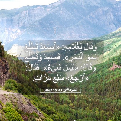 Picture 05 - اَلْمُلُوكِ ٱلْأَوَّلُ 18:43 AVD - وَقَالَ لِغُلَامِهِ: - Bible Verse Picture