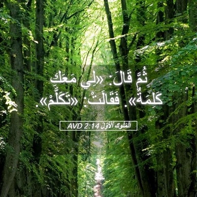 Picture 05 - اَلْمُلُوكِ ٱلْأَوَّلُ 2:14 AVD - ثُمَّ قَالَ: «لِي مَعَكِ - Bible Verse Picture