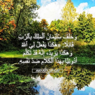 Picture 05 - اَلْمُلُوكِ ٱلْأَوَّلُ 2:23 AVD - وَحَلَفَ سُلَيْمَانُ - Bible Verse Picture