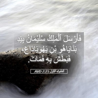 Picture 05 - اَلْمُلُوكِ ٱلْأَوَّلُ 2:25 AVD - فَأَرْسَلَ ٱلْمَلِكُ - Bible Verse Picture