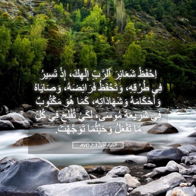 Picture 05 - اَلْمُلُوكِ ٱلْأَوَّلُ 2:3 AVD - اِحْفَظْ شَعَائِرَ - Bible Verse Picture
