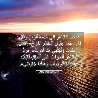 Picture 05 - اَلْمُلُوكِ ٱلْأَوَّلُ 2:30 AVD - فَدَخَلَ بَنَايَاهُو - Bible Verse Picture