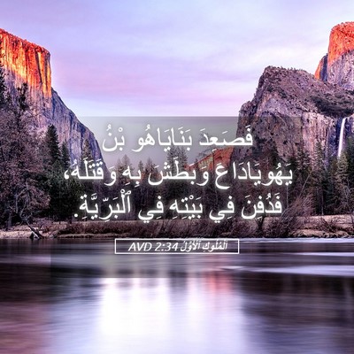 Picture 05 - اَلْمُلُوكِ ٱلْأَوَّلُ 2:34 AVD - فَصَعِدَ بَنَايَاهُو بْنُ - Bible Verse Picture