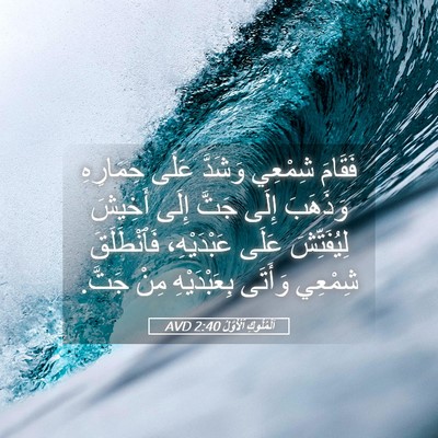 Picture 05 - اَلْمُلُوكِ ٱلْأَوَّلُ 2:40 AVD - فَقَامَ شِمْعِي وَشَدَّ - Bible Verse Picture